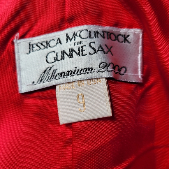 Jessica McClintock for Gunne Sax Millennium 2000 Maxi Sheath Dress, VGUC, Size 9 - Picture 6 of 7